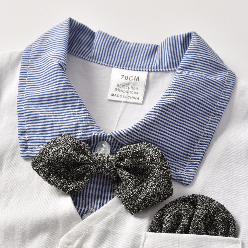 Romper baby boy hvidt jakkesæt ks -1950