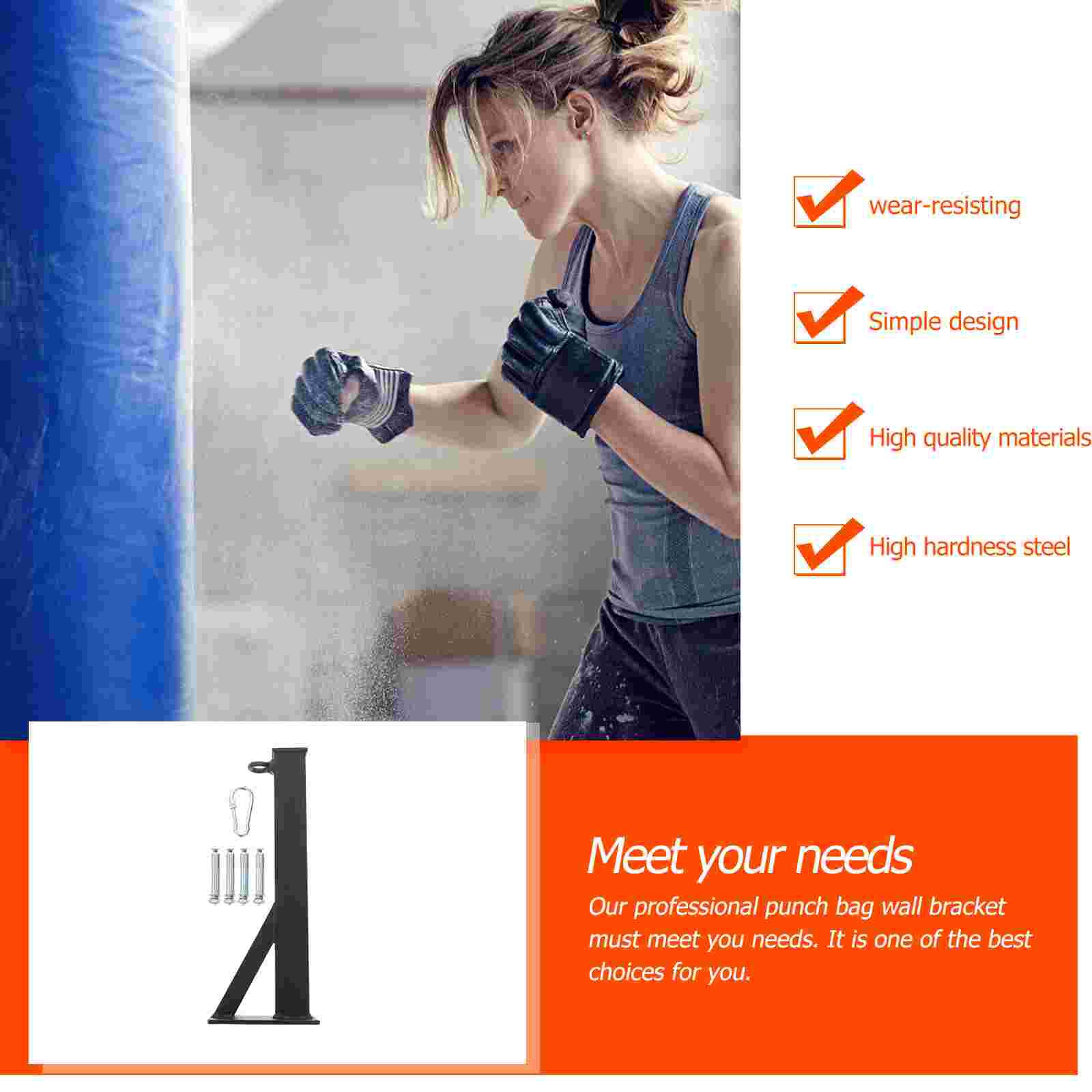 1 Set of Indoor Sandbag Hanging Rack Wall Punch Bag Fixator Boxing Training Tool