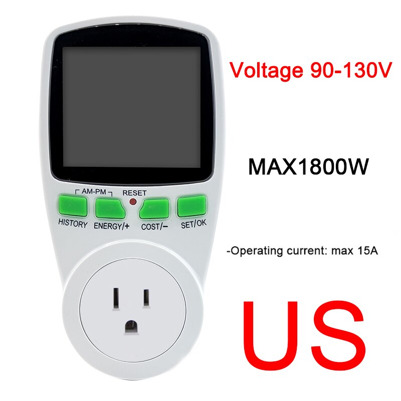 Ac-tehomittarit 220v digitaalinen wattimittari au energiamittari wattimittari sähkökustannuskaavio mittauspistorasia-analysaattori 4.9