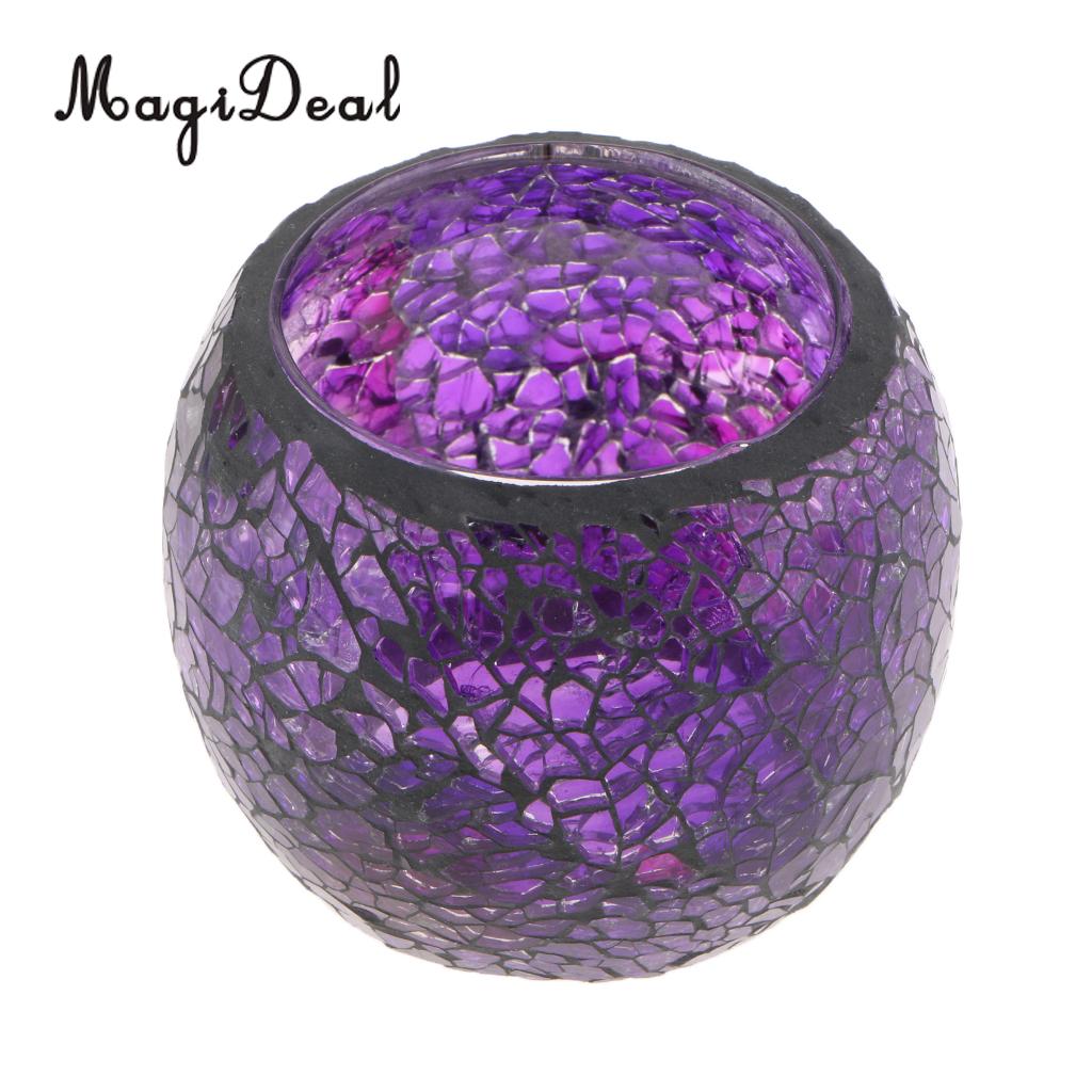MagiDeal sortiert Marokkanischen Mosaik Glas Votiv Kerzenhalter Tee Licht Leuchter Kerzenhalter Heimat Dekor Tabletop Mittelpunkt: 02