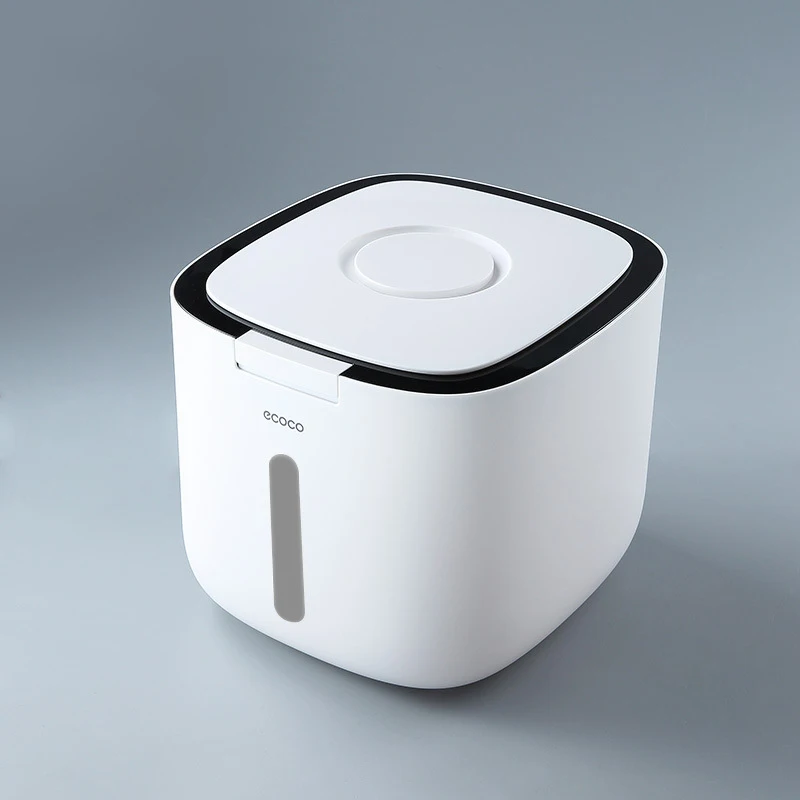 5/10 Kg Kitchen Collection Nano Bucket Rice Storage Container Flip Top Food Storage Bin Container Sealed Rice Bucket: XXL / Clear