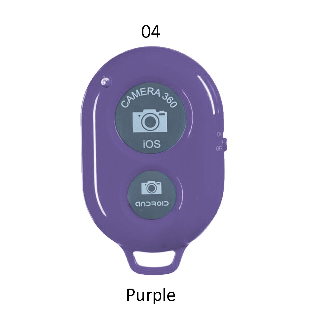 Draadloze Sluiter Afstandsbediening Mobiele Telefoon Enkele Selfie Stok Sluiter Automatische Afstandsbediening Voor Ios Android: Purple