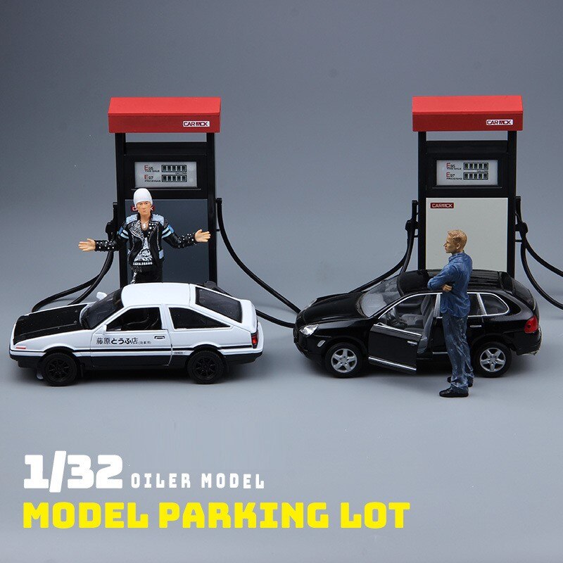 1:18 Scale Simulation Fuel Dispenser Gas Station Model Alloy Car Static Display Sand Table Scene Decoration Toy For Boys