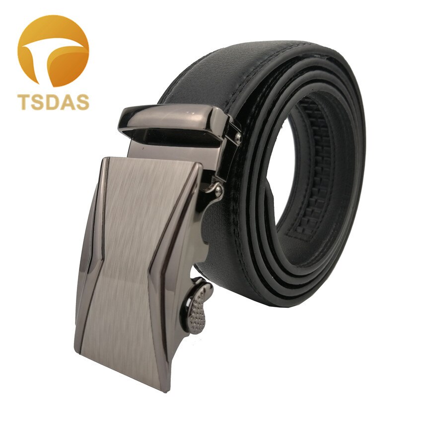 Automatische gesp voor heren leren riem zilver heren riemgesp: Z -4- zwart 2