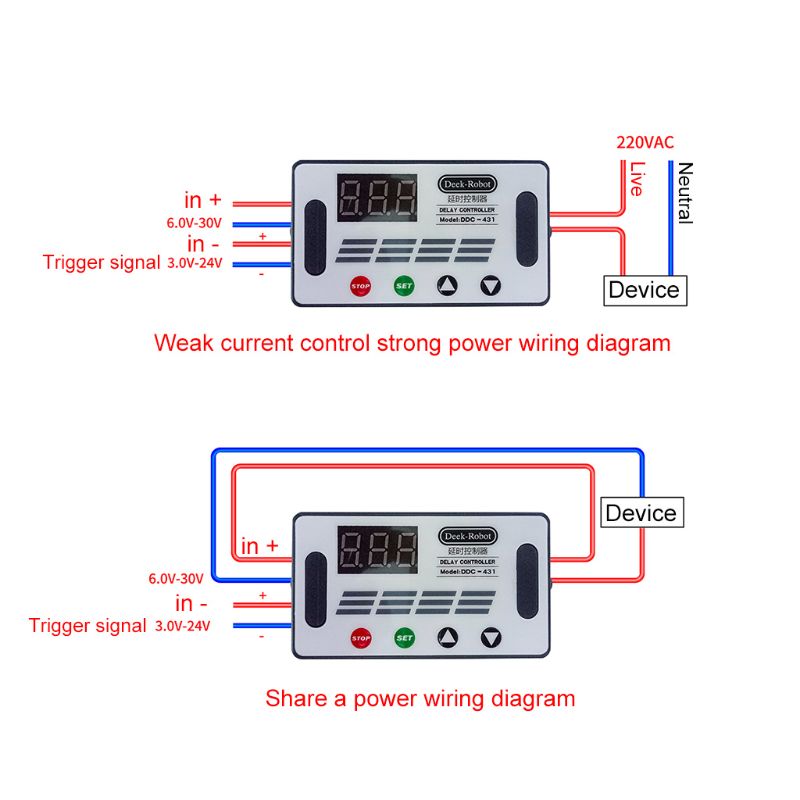 Dc 12v ddc -431 timerfördröjnings reläomkopplare digital led-display fördröjnings controller mos  y98e