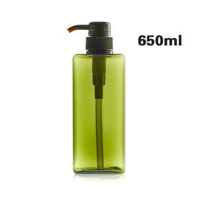 Trykk stil bærbar såpedispenser kjæledyr materiale bad flytende såpe flaske reise kosmetisk lotion beholdere flaske: Grønn 650ml