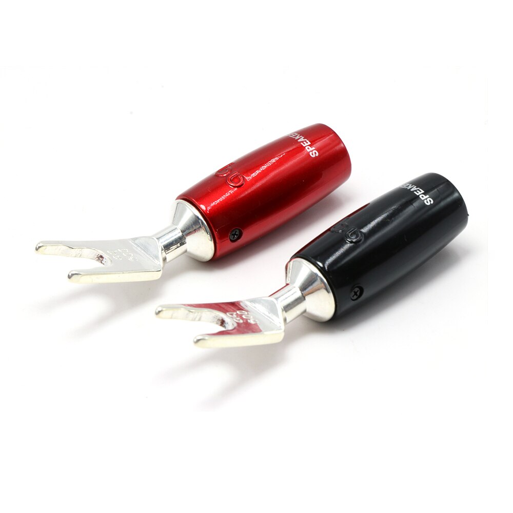 4Pcs/Lot 500 Series Silver Multi Y Spades for audio speaker cable, Speaker cable connector plug,HIFI