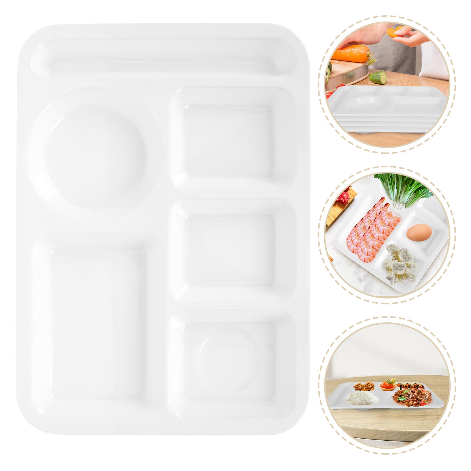 Lunch Food Plate Compartment Food Plate Portion Control Plate Household Food Serving Plate