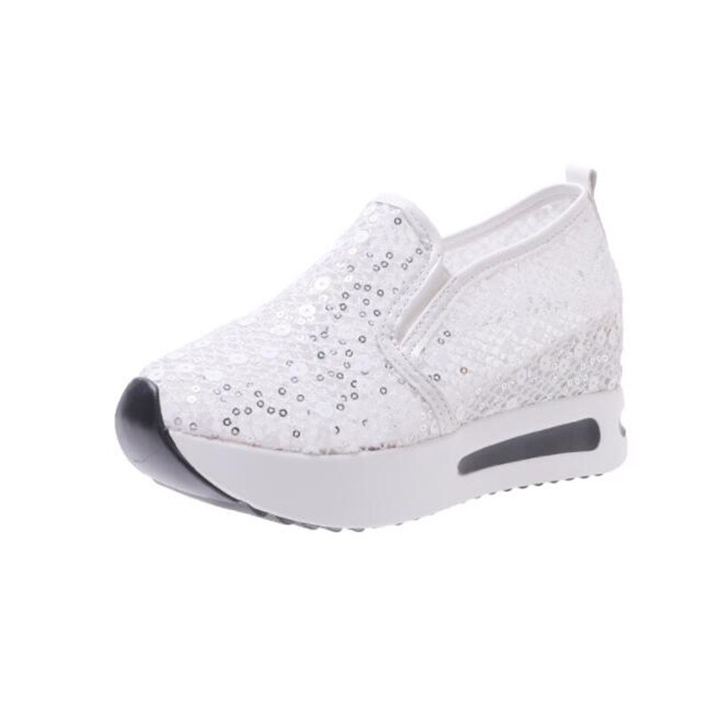 Zapatos deportivos con cuña oculta para mujer, zapatillas de suela gruesa que aumentan la altura, con plataforma tonificadora, zapatos de salto