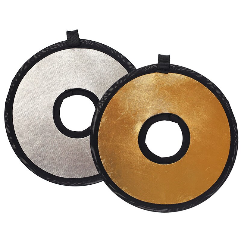2 In1 Reflector Mini Round Hollow Reflector,Portable Hollow Light Diffuser Light Lens-Mount, Fill Light Barrier, Camera Use