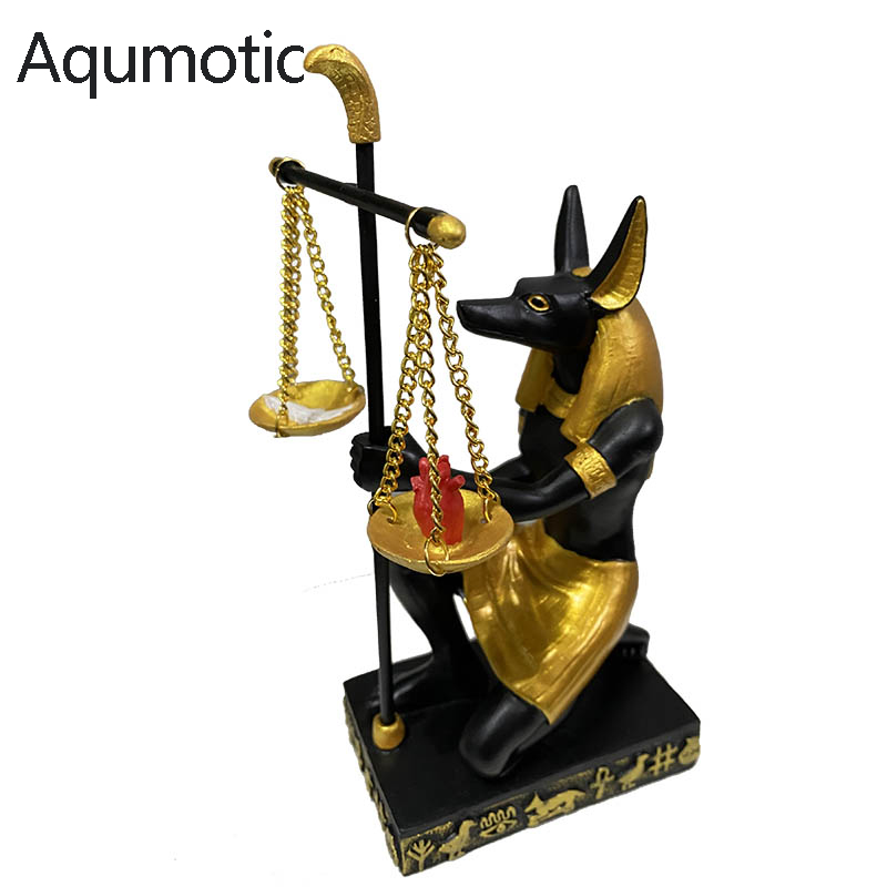 Aqumotic Nubis Fair Scale 1pc Idols antiguos egipcios por el perro de Egipto Jackal, cabeza de perro Hombre, escamas de recuerdos para sala de estudio: 18cm