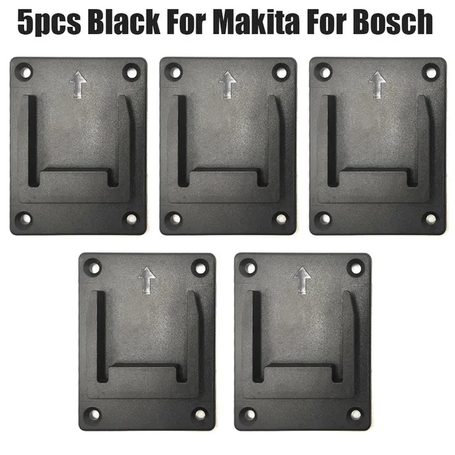 5 Packs Tool Mount Storage Bracket Wall Mount Machine Electric Tool Holder for Dewalt/Milwaukee Tool Machine Drill Holder Slots: LIGHT BLUE