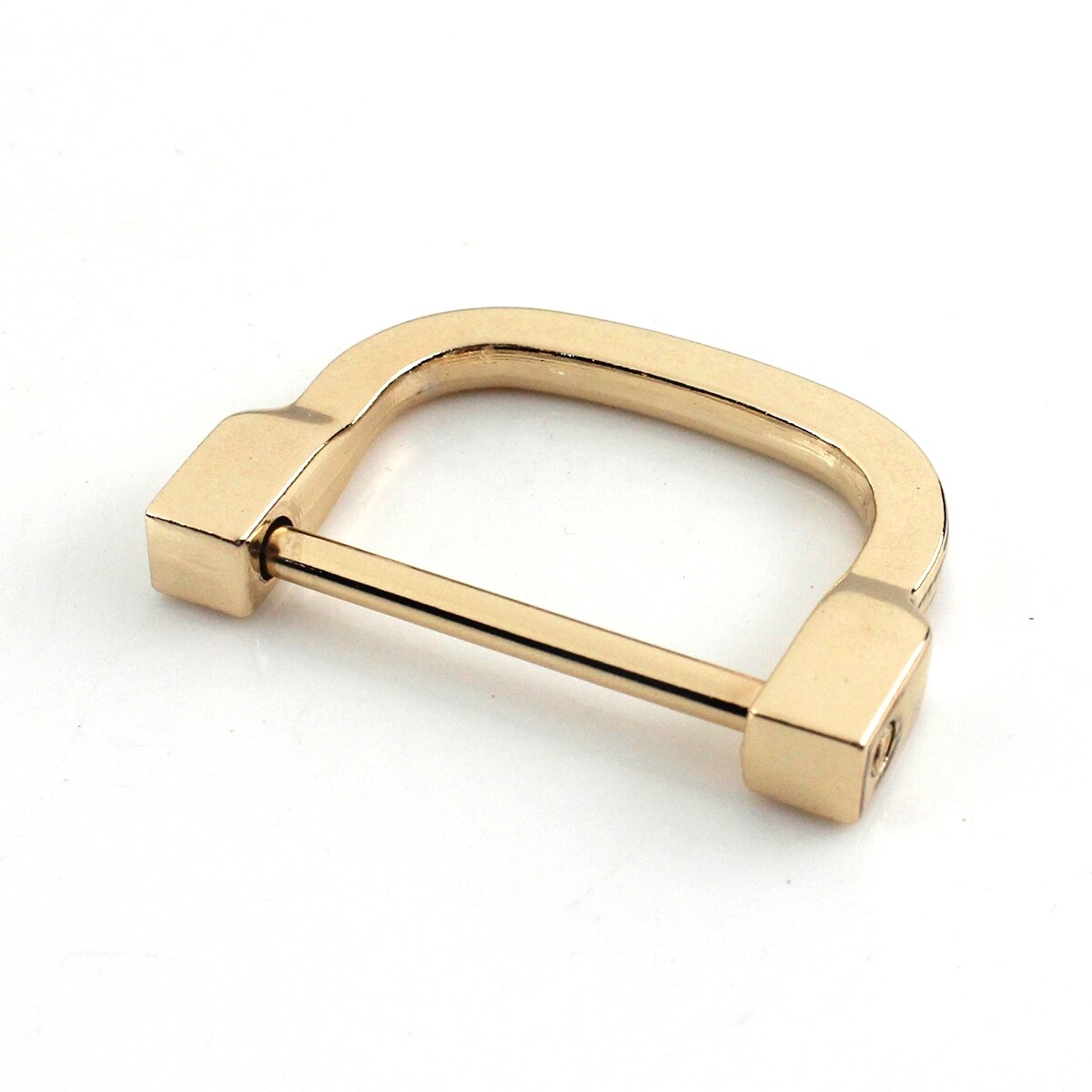 1 x metalen 2 maten d-ring sluiting gesp sleutelhanger ring haak schroef pin verbinding connector tas riem sluiting lederbewerking onderdelen: Klein formaat / Lichtgoud