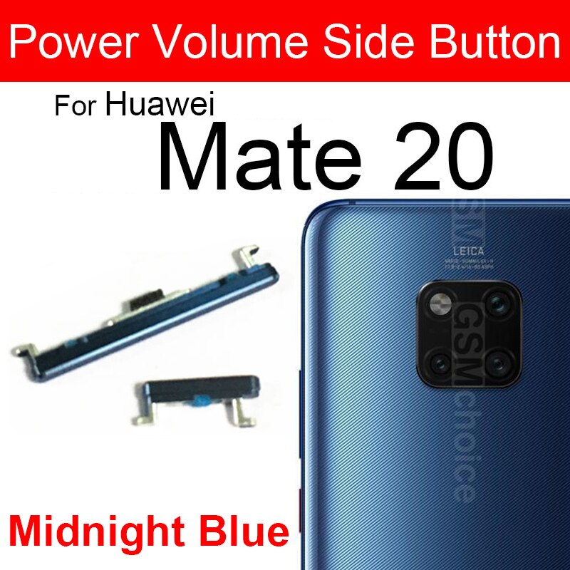 Power Volume Button For Huawei Mate 20 20Lite 20Pro 20X Up Down Audio Control Button Replacement Repair Parts Flex Ribbon Cable: 20 MidnightBlue