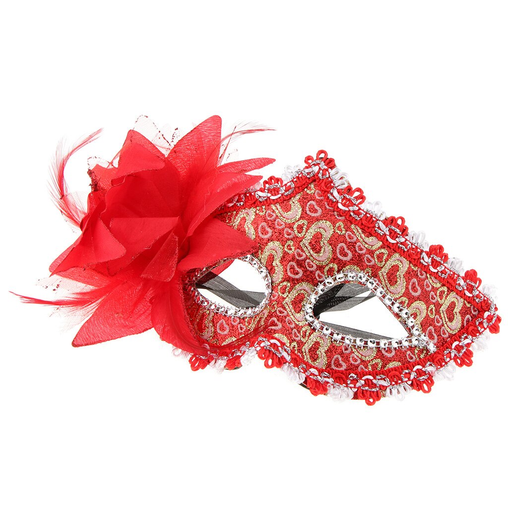 Women Girls Masquerade Party Flower Mask Venetian Half Face Eye Masks for Party Costume Festival Accessories