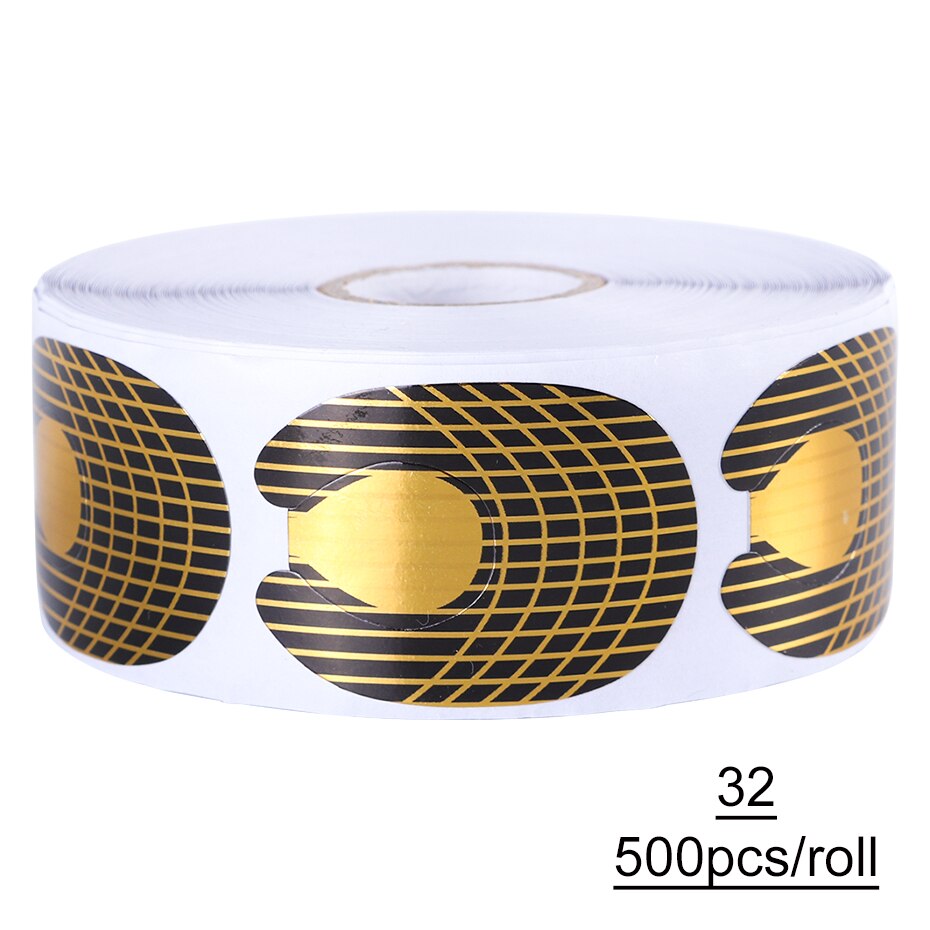 500pcs Nail Art French Acrylic UV Gel Extension Tips Quick Building Form Guide For Nail Extension Stencil Manicure Tools LY941-1: 32