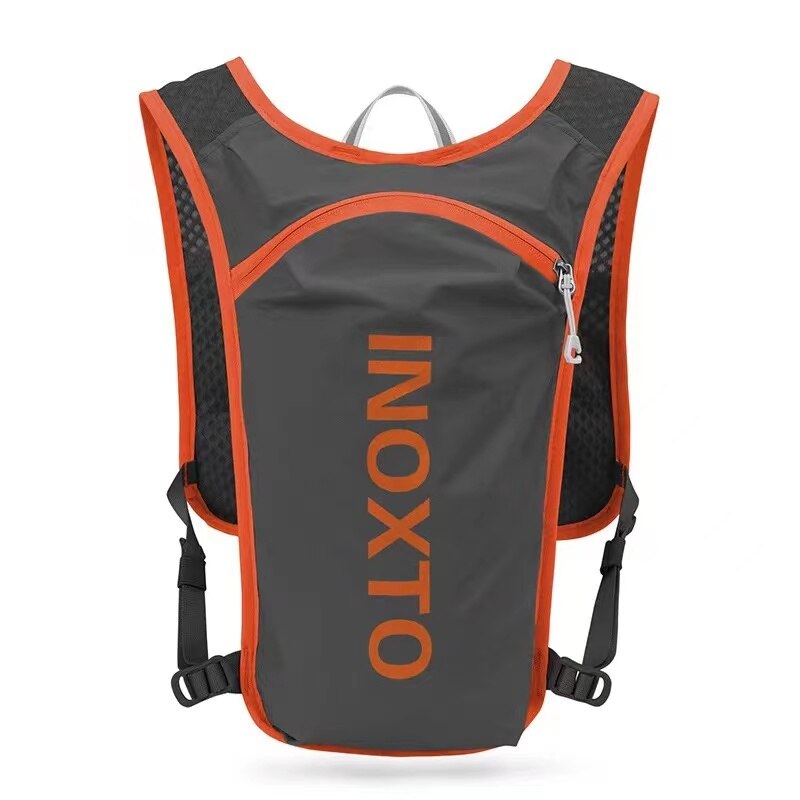 Topfight Brand INOXTO Outdoor Running Water Bags for Men Women 140g Bag 5L Water 1.5L Cycling Off-road Sports Jogging Backpack: Black Orange