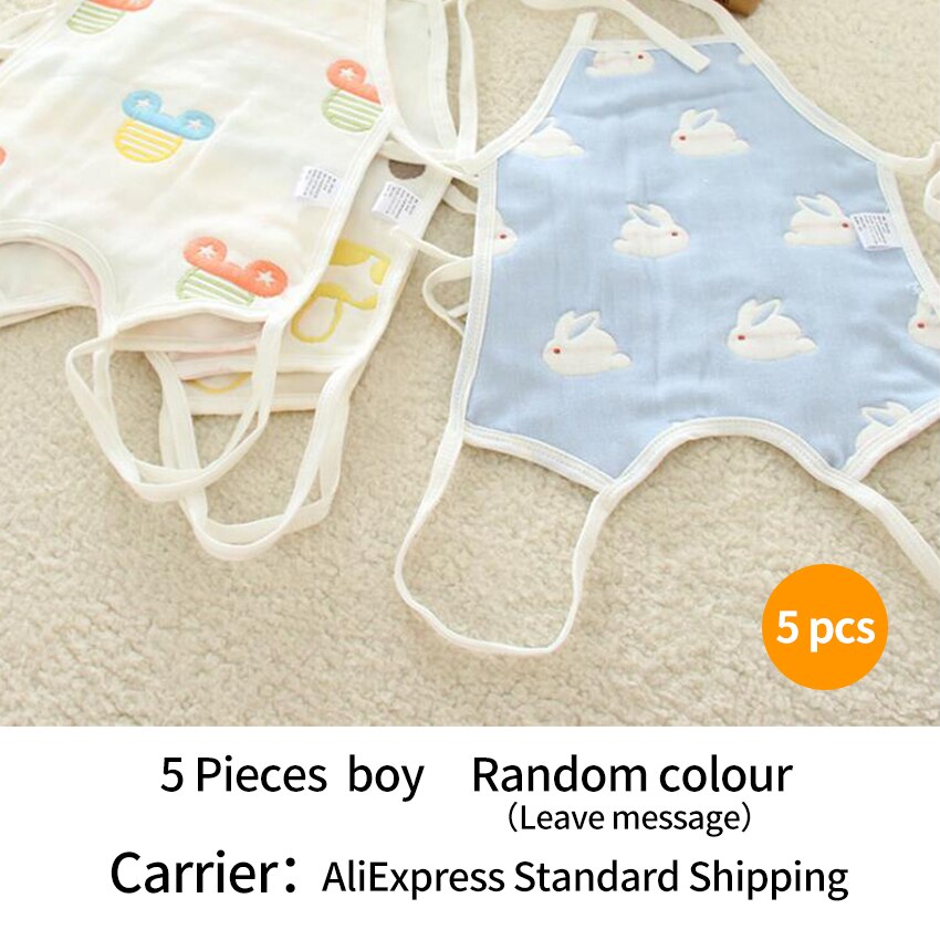 Baby baumwolle gefütterte bauch tasche Kleinkind bauch umfang 0-1 jahre alten jungen und mädchen Weiche haut- freundliche atmungsaktiv und sicher: 6-Schicht 5 Stck Junge