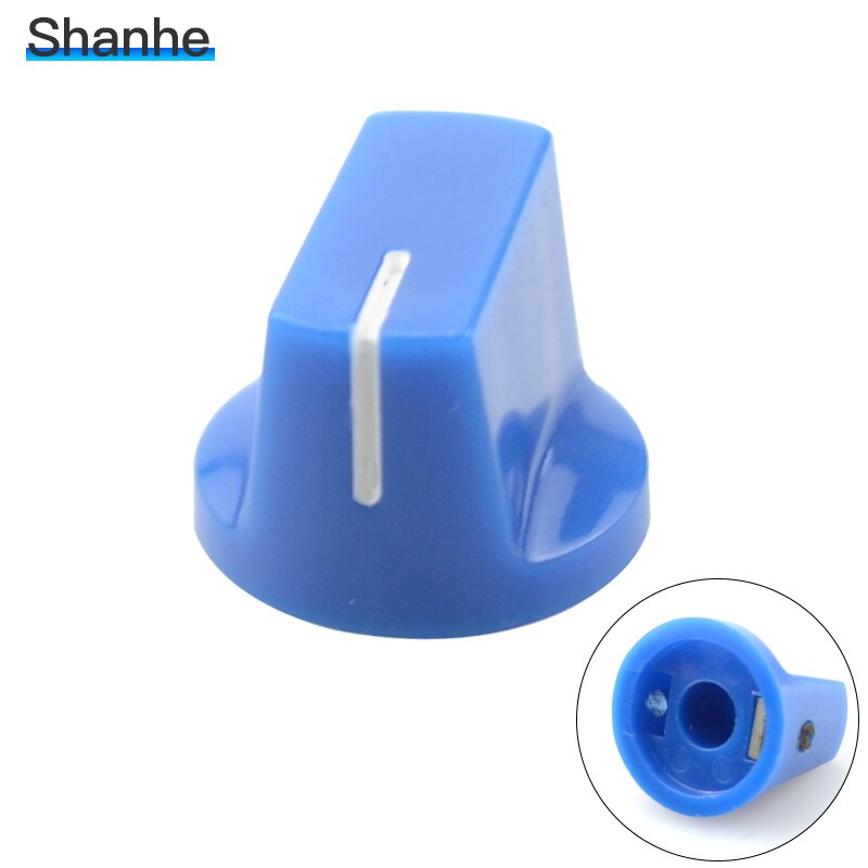 Manopola potenziometro albero diametro 6mm per pentole: Blu