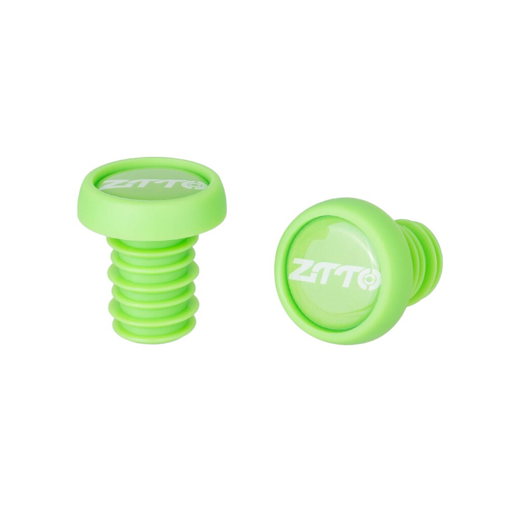 ZTTO 2 pezzi MTB tappi terminali manubrio bici da strada gel di silice tappi manubrio manubrio colorato estremità manubrio tappi tappi: verde