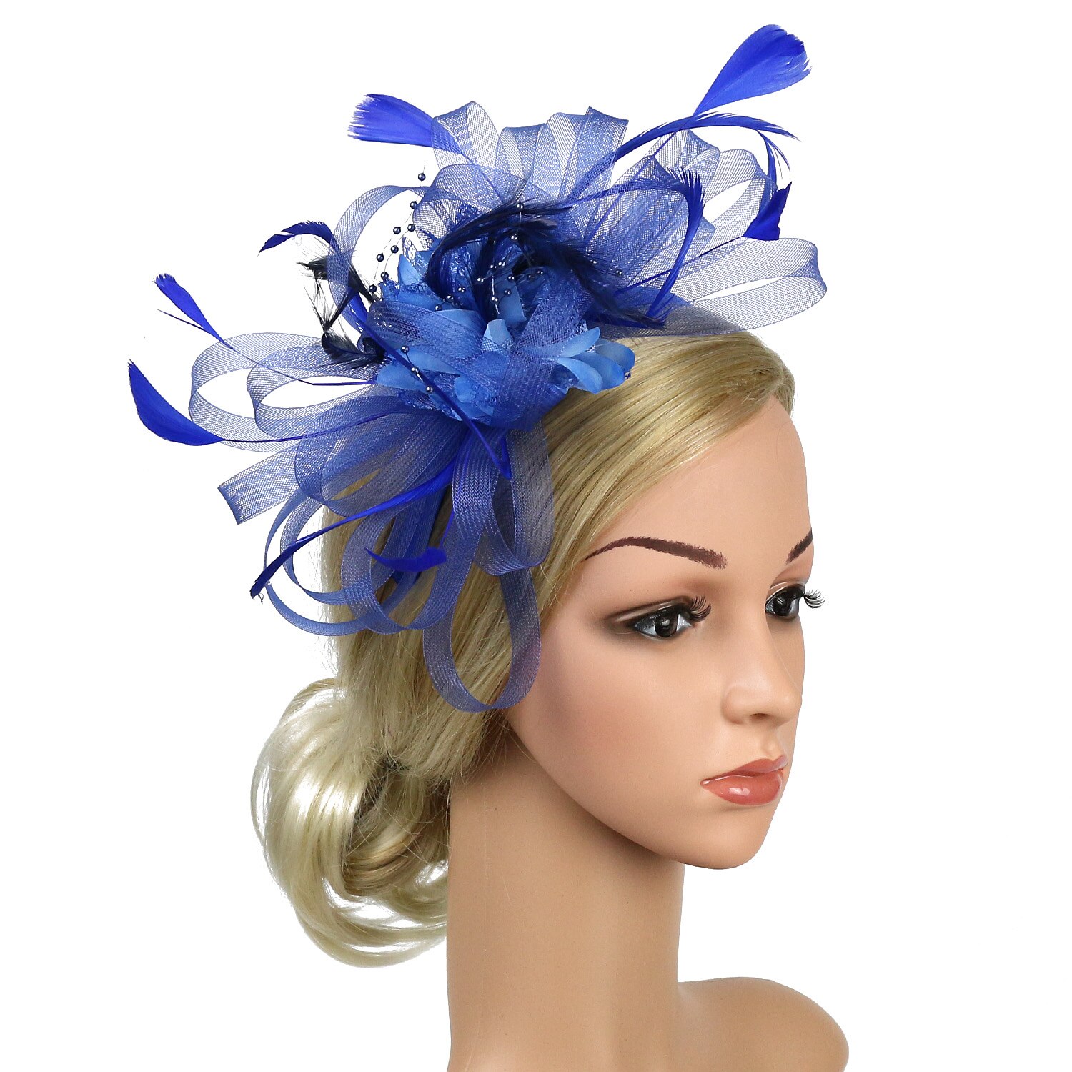 FAROOT Women Large Headband Clip Hat Fascinator Weddings Ladies Day Race Royal Ascot Lady Party Hats: H