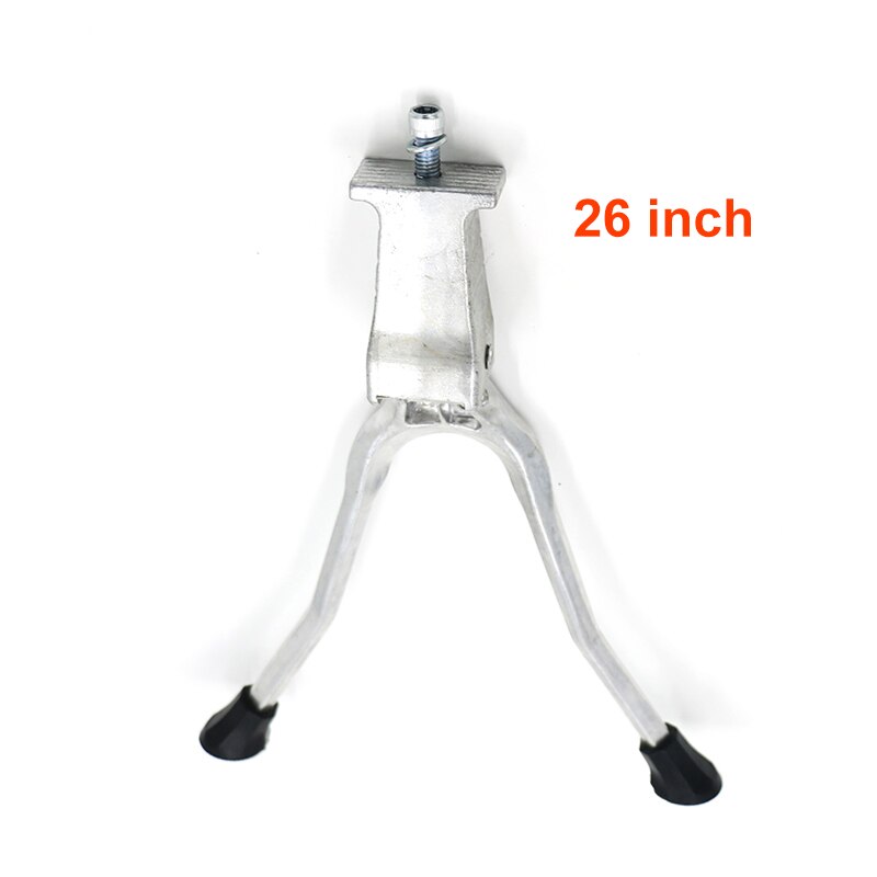 Double Bike Stand Bike Kick Stand For 20" 24" 26" 700C(28") Bicycle MTB Bike Parking Stand soporte bicicleta bicycle accessorie: 26 inch sliver