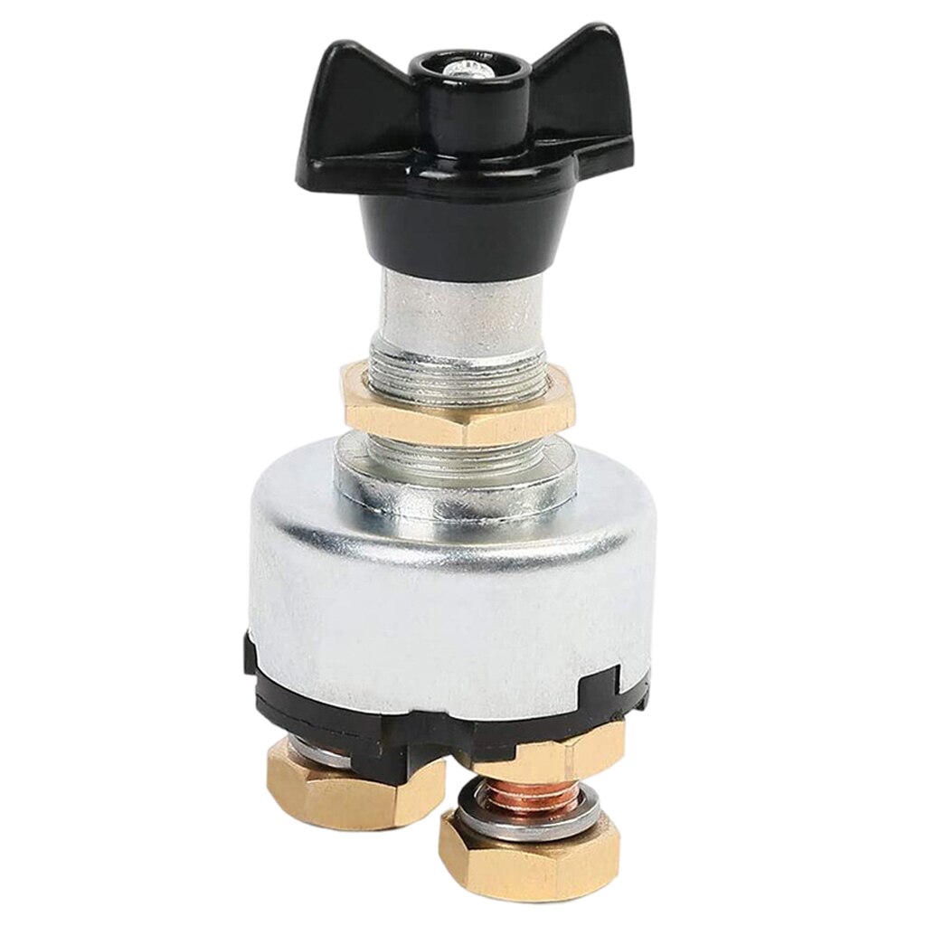 12V Main Power Switch Master Battery Disconnect Switch 2 Post Cut Isolator Anti-leakage Switch for Car Vehicle RV Boat