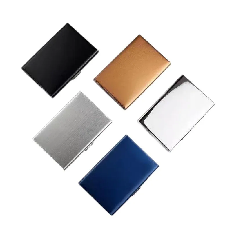 Of The Season Anti-Magnetic Stainless Steel Metal Wallet Unisex High Security Simple Luxury Card Holder Men