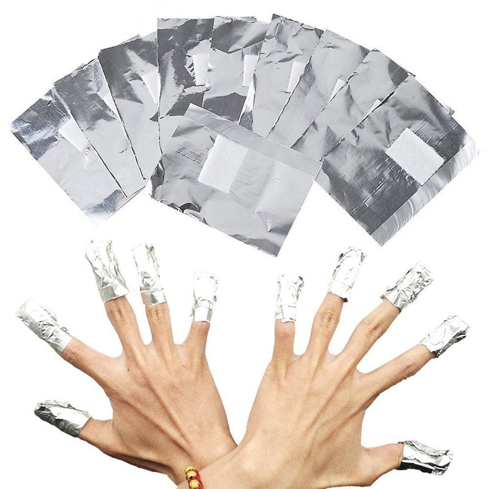 50/100Pcs Aluminium Foil Nagellak Remover Met Aceton Uv Gel Cleaner Wrap Papier Salon Manicure Removal Tool nail Art Gereedschap