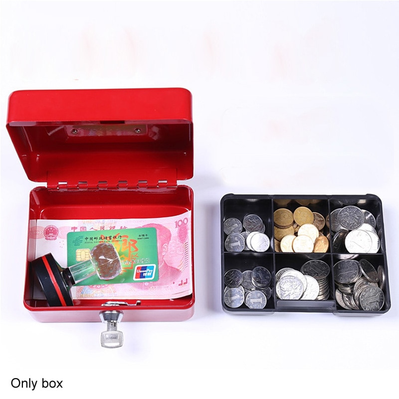 Security Lock Metal Safe Key Style Home Office School Mini Petty Kids Portable Storage Boxes Birthday 1 Pcs Lockable