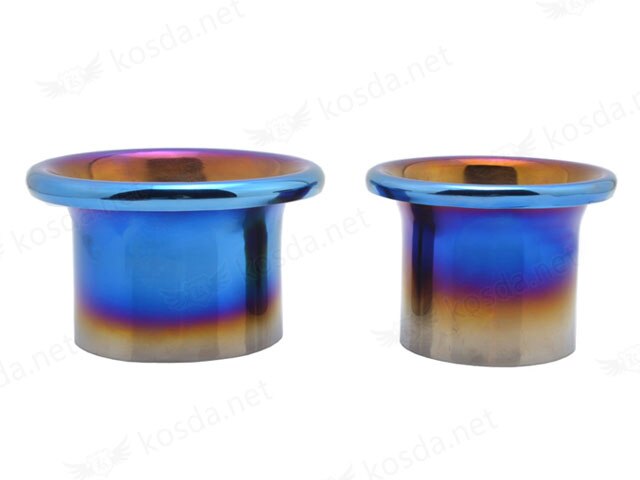 Kit d&#39;entonnoir de klaxon Turbo en acier inoxydable, système d&#39;admission d&#39;air froid à extrémité bleue en titane, Kit de pile de vitesse 76mm 89mm 3.5 pouces