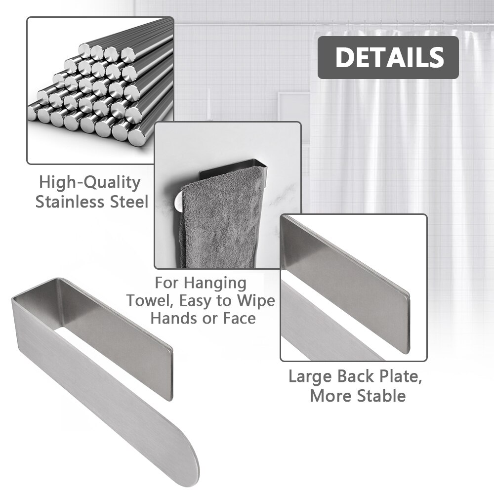 Handdoekhouder voor aan de muur, handdoekhouder voor in de badkamer, handdoekhouder voor in de badkamer, handdoekrek voor in de keuken, geen boren nodig voor thuis