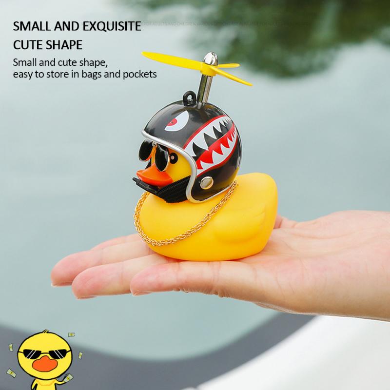 Coche pato con casco de viento roto, pequeño pato amarillo, Motor de bicicleta de carretera, accesorios de ciclismo sin luces