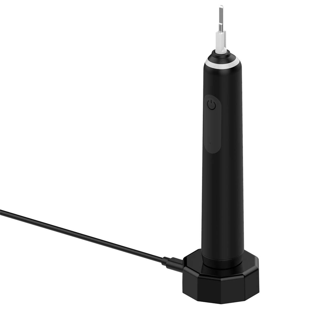Cable cargador Base USB C Cable de carga magnético para Braun Oral-B cepillo de dientes eléctrico Cable de carga rápida negro