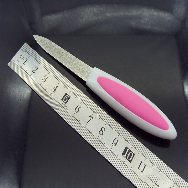 Nail Files Plastic Handle Metal Double Sided Nail Files Pro Nail File DIY Manicure Pedicure Tool