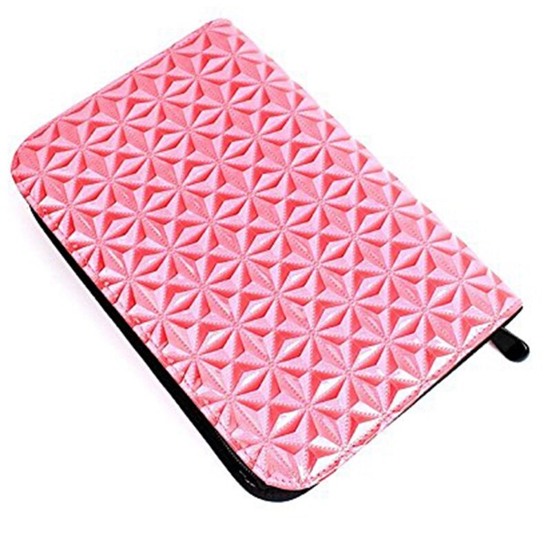 kf-Pink Hair Shear Scissors Bag Holder - Barber Pouch Cases For Hairdressers - Salon Tools Diamond Quilted Pattern Bag: Default Title