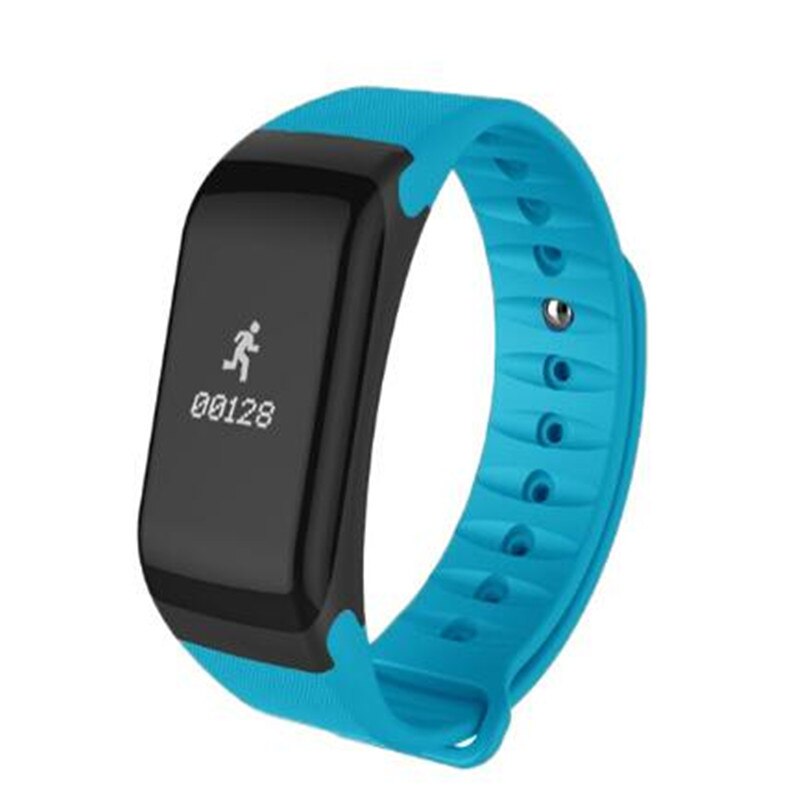 F1 Sport Smart Band Armband Gezondheid Fitness Tracker Horloge Polsbandje Hartslagmeter Smart Armband Smartband Bloeddruk: Blue