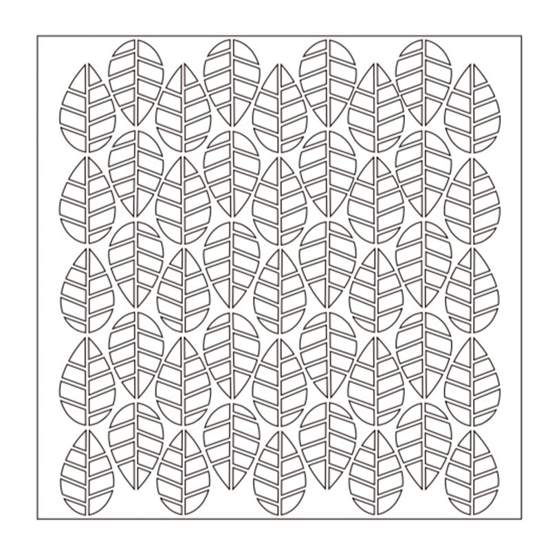 Leaf Vein Stencil for DIY Scrapbooking Decorative Embossing Paper Cards Crafts Plastic Templates Drawing Sheets 6x6inches