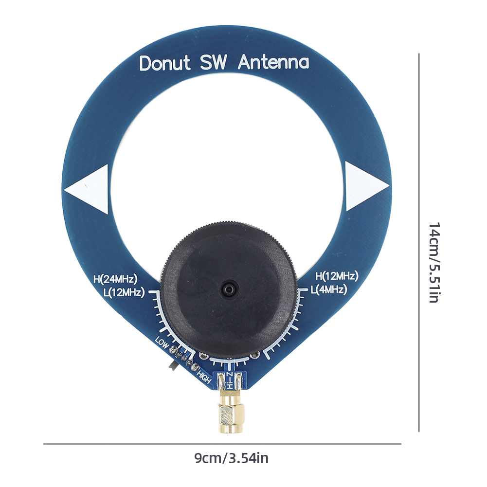 Circular Antenna AM MW/SW Small Donut Antenna 4MHz-24MHz 500kHz-2000kHz Mini Loop Antenna Portable for Radio Antenna Tuning Ring