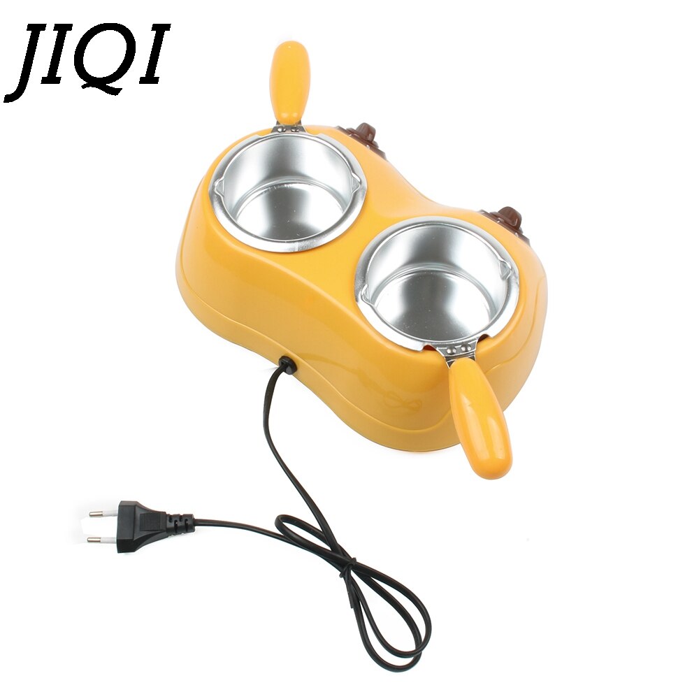 DIY 2 pots Electric Chocolate melting pot chocolate fondue chocolate fountain melter Two Pots children girl boy EU US plug