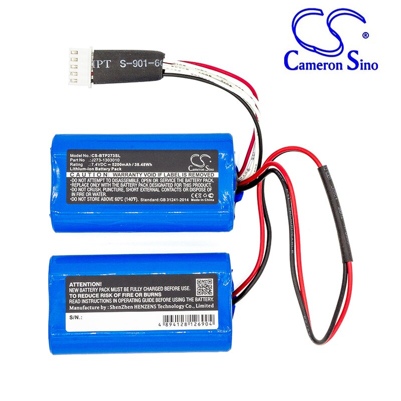 Cameron Sino J273/ICR18650NH,J273-1303010 para Beats J273, Pill XL CS-BTP273SL Bluetooth batería de altavoz de repuesto bateria