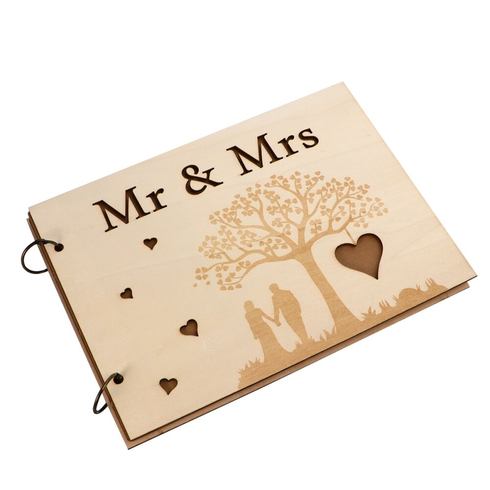 1PC mariage livre d'or évider invité connexion-in livre artisanat cahier pour fête mariage Banquet proposition