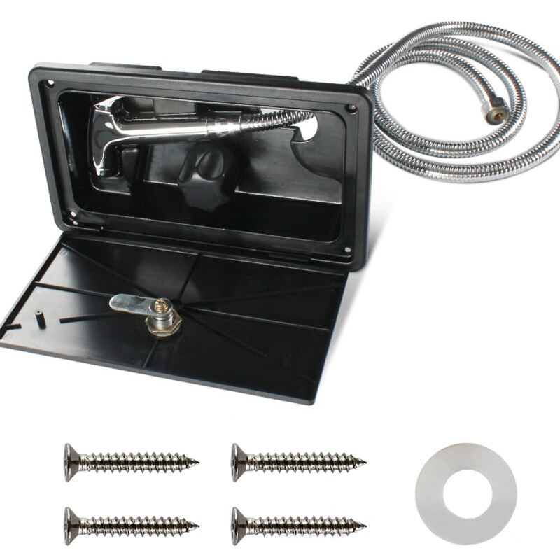 RV Shower Box with Lock-Include Shower Faucet Shower Hose Shower Wand for Boat