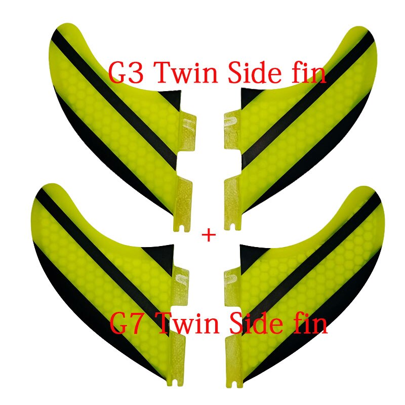 Quad fin Surfboard Fins 4PCS Set for FCS II box G7 +G5 size fiberglass Honeycomb with carbon L +M size FCS II Fins surf Fin: 2G7-2G3