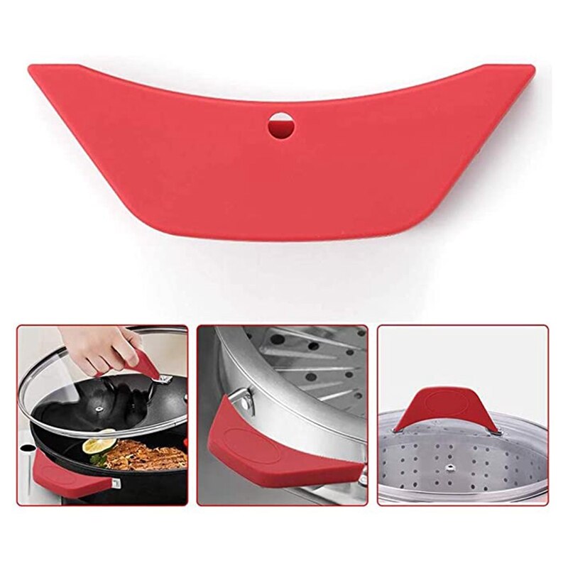 8 PCS Handle Holders And Rubber Pot Handle Covers, Silicone Removable Potholders Resistant Sleeves Lid For Cast