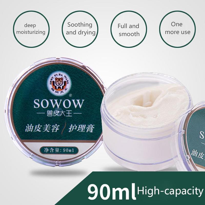 90ml Multifunctional Leather Refurbishing Cleaner Car Seat Sofa Leather Cleaning Cream All-purpose Leather Repair Conditioner