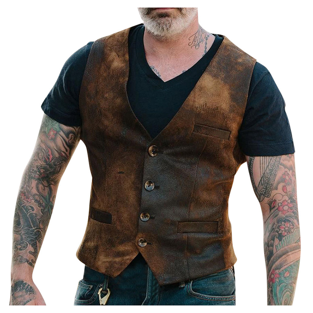 Summer Vest For Men Spring Autumn Male Casual Breathable Single-breasted Waistcoat Male Slim Fit Autumn England Casual Clothing