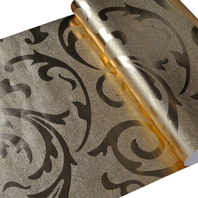 Luxe Zilver Behang Home Decor Moderne Wandbekleding 10M Metallic Roll Vinyl Glitter Goud Folie