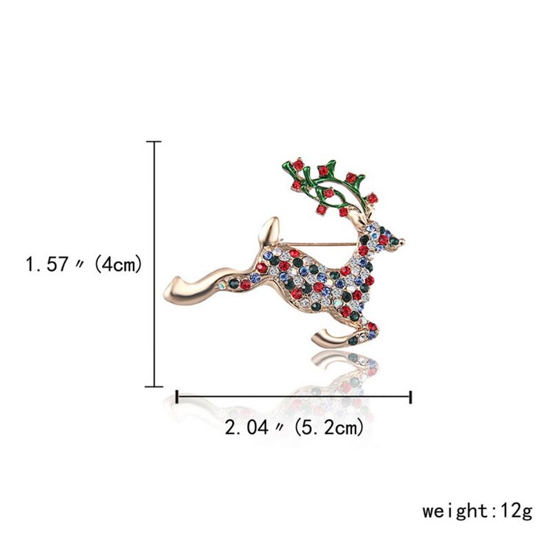 6pcs Christmas Brooches Pin Bagde bodice Brooch Safety Pins for DIY craft Christmas tree Pin santa claus brooches Clothing Decor: 9