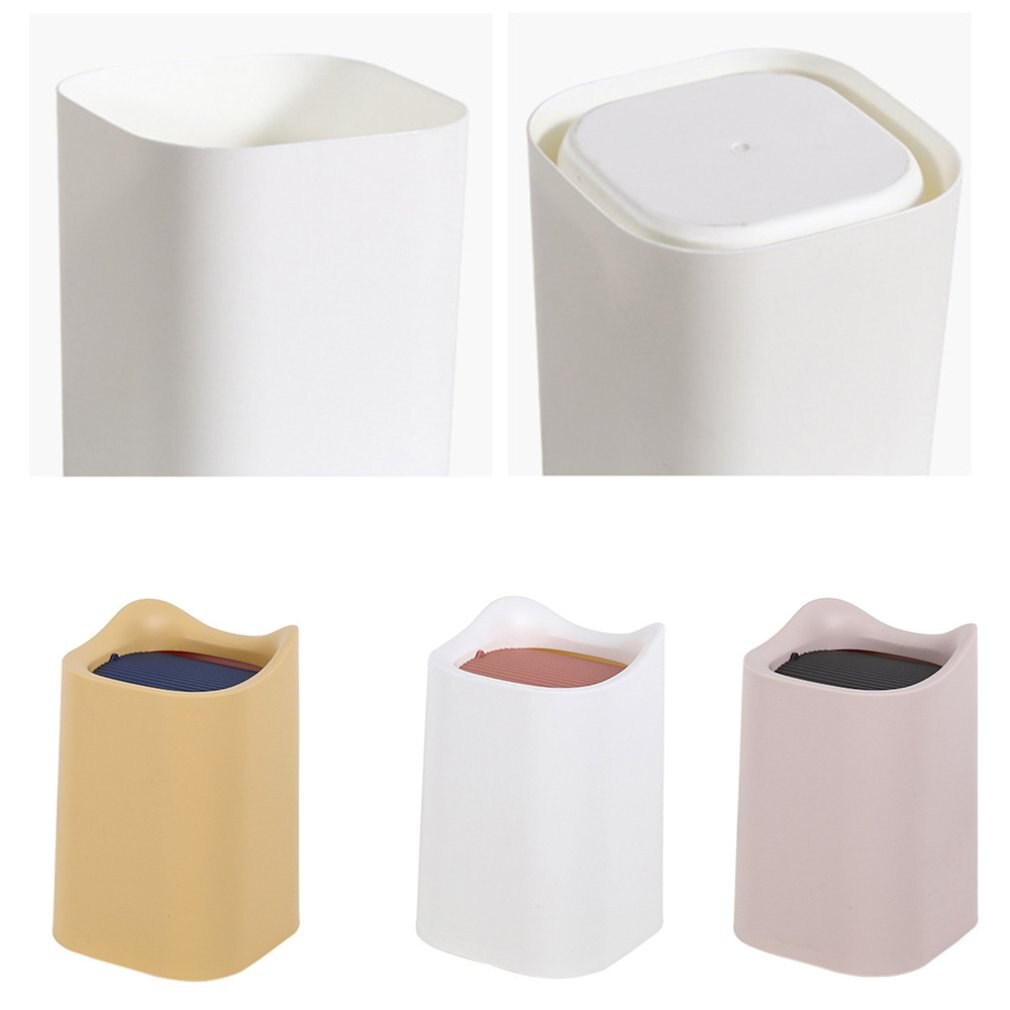 Cute Mini Trash Can Garbage Can Storage Basket Storage Rack Garbage Mini Flip Trash Can Trash Pack Collector